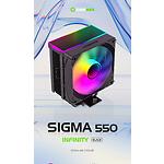 Изображение Cooler CPU GAMEMAX Sigma 550 Infinity Black, LGA1700/115X/1366/AM5/AM4, TDP 220W #10 Фото Cooler CPU GAMEMAX Sigma 550 Infinity Black, LGA1700/115X/1366/AM5/AM4, TDP 220W #10