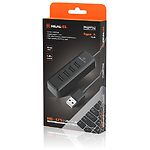 Фото Концентратор HUB USB 2.0 REAL-EL HQ-175 Black (EL123110008), 4 ports #1