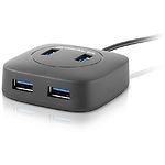 Фото Концентратор HUB USB 3.0 REAL-EL HQ-187 Black (EL123110010), 4 ports, до 5Гбіт/с #3