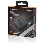 Фото Концентратор HUB USB 3.0 REAL-EL HQ-187 Black (EL123110010), 4 ports, до 5Гбіт/с #1