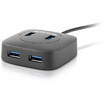 Фото Концентратор HUB USB 3.0 REAL-EL CQ-407 Black (EL123110011), 4 ports, до 5Гбіт/с #3