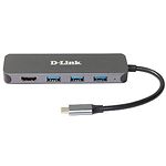 Изображение Концентратор HUB USB 3.0 D-Link DUB-2333, 3 x USB3.0, USB TypeC, HDMI Фото Концентратор HUB USB 3.0 D-Link DUB-2333, 3 x USB3.0, USB TypeC, HDMI