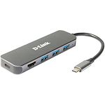 ХАБ D-Link DUB-2333, 3 x USB3.0, USB TypeC, HDMI - фото