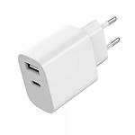 Изображение Сетевое ЗУ Gembird TA-UC-2AC12-01 USB-A+Type-C, 5V/2.4A #1 Фото Сетевое ЗУ Gembird TA-UC-2AC12-01 USB-A+Type-C, 5V/2.4A #1