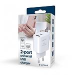 Изображение Сетевое ЗУ Gembird TA-UC-2AC12-01 USB-A+Type-C, 5V/2.4A #5 Фото Сетевое ЗУ Gembird TA-UC-2AC12-01 USB-A+Type-C, 5V/2.4A #5