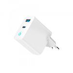 Изображение Сетевое ЗУ Gembird TA-UC-PDQC65L-W-01 USB-A+Type-C, QC3.0, PD 65W #1 Фото Сетевое ЗУ Gembird TA-UC-PDQC65L-W-01 USB-A+Type-C, QC3.0, PD 65W #1