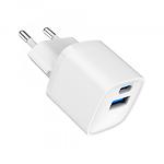 Изображение Сетевое ЗУ Gembird TA-UC-PDQC20-W-01 USB-A+Type-C, QC3.0, PD 20W #1 Фото Сетевое ЗУ Gembird TA-UC-PDQC20-W-01 USB-A+Type-C, QC3.0, PD 20W #1