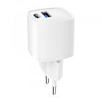 Изображение Сетевое ЗУ Gembird TA-UC-PDQC20-W-01 USB-A+Type-C, QC3.0, PD 20W #5 Фото Сетевое ЗУ Gembird TA-UC-PDQC20-W-01 USB-A+Type-C, QC3.0, PD 20W #5