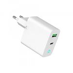 Изображение Сетевое ЗУ Gembird TA-UC-PDQC20L-W-01 USB-A+Type-C, QC3.0, PD 20W #1 Фото Сетевое ЗУ Gembird TA-UC-PDQC20L-W-01 USB-A+Type-C, QC3.0, PD 20W #1