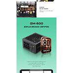 Изображение Блок питания GAMEMAX GM-600 Modular Black, 80+Bronze, 600W, 14cм Fan, OPP/OVP/UVP/SCP #13 Фото Блок питания GAMEMAX GM-600 Modular Black, 80+Bronze, 600W, 14cм Fan, OPP/OVP/UVP/SCP #13