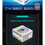 Фото Блок питания GAMEMAX RGB-1300 WH ATX3.0 PCIE5.0 1300W модульный, 80Plus Platinum, RGB smart, fan 140 #12