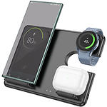 Изображение Беспроводное Wireless ЗУ HOCO CQ2 3-in-1 Black (6942007602327) 3-15W fast charger SAM Watch #2 Фото Беспроводное Wireless ЗУ HOCO CQ2 3-in-1 Black (6942007602327) 3-15W fast charger SAM Watch #2