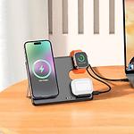 Изображение Беспроводное Wireless ЗУ HOCO CQ1 3-in-1 Black (6942007602310) 5-15W fast charger #5 Фото Беспроводное Wireless ЗУ HOCO CQ1 3-in-1 Black (6942007602310) 5-15W fast charger #5