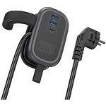 Фото Фильтр-удлинитель сетевой HOCO NS7 1.1м Black, 1-EU, CHARGER USB-C+2*USB-A, QC,PD20W (6942007623957) #5