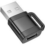 Фото Переходник HOCO UA31D Black (6942007628143) USB/Type-C female USB2.0 #3