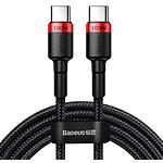 фото Кабель Baseus CATKLF-AL91 Cafule Type-C/Type-C, 2м Red+Black 2A, 20V, PD2.0 100W