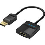 Переходник Vention (HBGBB) Adapter Black 0.15м, DP Male -> HDMI Female, 4K 30Hz - фото