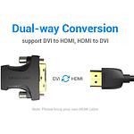 Фото Переходник Vention (AILB0) Adapter Black 1080P, HDMI Female <-> DVI Male #2