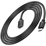 Изображение Кабель HOCO US13 Black (6942007628259) 4K HDMI male to HDMI female, v2.0, 2м #3 Фото Кабель HOCO US13 Black (6942007628259) 4K HDMI male to HDMI female, v2.0, 2м #3