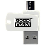 Картридер ext USB 2.0 GOODRAM A020 White (AO20-MW01R11) microSD - фото