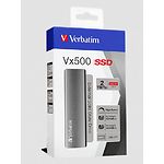 Изображение SSD Verbatim Vx500 2TB External USB 3.2 GEN 2 USB-A + USB-C (47454) 500/440MB/sec #1 Фото SSD Verbatim Vx500 2TB External USB 3.2 GEN 2 USB-A + USB-C (47454) 500/440MB/sec #1