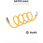 Изображение Кабель patch cord 3м S/FTP Yellow Vention (IBHYI), Cat.6a #4 Фото Кабель patch cord 3м S/FTP Yellow Vention (IBHYI), Cat.6a #4