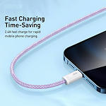 Изображение Кабель Baseus CALD000405 Dynamic Series Fast Charging Data Cable USB/Lightning 1м,Purple, 2.4A #3 Фото Кабель Baseus CALD000405 Dynamic Series Fast Charging Data Cable USB/Lightning 1м,Purple, 2.4A #3