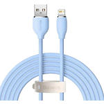 Изображение Кабель Baseus CAGD000103 Jelly Liquid Silica Gel Fast Charging & Data USB/Lightning, 2м, Blue,2.4A Фото Кабель Baseus CAGD000103 Jelly Liquid Silica Gel Fast Charging & Data USB/Lightning, 2м, Blue,2.4A