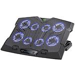 Подставка под ноутбук HOCO GM27 Monte cooling Black (6942007614504) 8 USB fan, 6 speed - фото