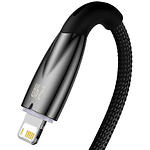 Фото Кабель Baseus CADH000301 Glimmer Fast Charg Data Cable USB-A/Lightning, 2м, Black, 2.4A #3