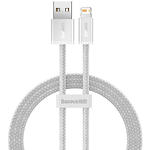 Изображение Кабель Baseus CALD000502 Dynamic Series Fast Charging Data Cable USB/Lightning 2м, White, 2.4A Фото Кабель Baseus CALD000502 Dynamic Series Fast Charging Data Cable USB/Lightning 2м, White, 2.4A