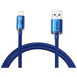 Изображение Кабель Baseus CAJY000103 Crystal Shine Fast Charging Data Cable USB/Lightning, 2м, Blue, 2.4A Фото Кабель Baseus CAJY000103 Crystal Shine Fast Charging Data Cable USB/Lightning, 2м, Blue, 2.4A