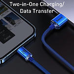 Изображение Кабель Baseus CAJY000103 Crystal Shine Fast Charging Data Cable USB/Lightning, 2м, Blue, 2.4A #5 Фото Кабель Baseus CAJY000103 Crystal Shine Fast Charging Data Cable USB/Lightning, 2м, Blue, 2.4A #5