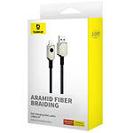 Изображение Кабель Baseus P10355802221-00 Unbreakable Fast-Charging Data Cable USB-A/Lightning, 2.4А, 1м, White #1 Фото Кабель Baseus P10355802221-00 Unbreakable Fast-Charging Data Cable USB-A/Lightning, 2.4А, 1м, White #1