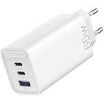 Изображение Сетевое ЗУ Vention (FEDW0-EU) USB-A + 2*USB-C, GaN, PD 65W, QC, White Фото Сетевое ЗУ Vention (FEDW0-EU) USB-A + 2*USB-C, GaN, PD 65W, QC, White