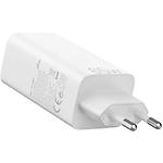 Изображение Сетевое ЗУ Vention (FEDW0-EU) USB-A + 2*USB-C, GaN, PD 65W, QC, White #2 Фото Сетевое ЗУ Vention (FEDW0-EU) USB-A + 2*USB-C, GaN, PD 65W, QC, White #2