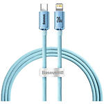 Изображение Кабель Baseus P10373001311-00 Gem Fast-Charging Data Cable Type-C/Lightning, 20W, 1м, Galaxy Blue Фото Кабель Baseus P10373001311-00 Gem Fast-Charging Data Cable Type-C/Lightning, 20W, 1м, Galaxy Blue