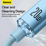 Изображение Кабель Baseus P10373001311-00 Gem Fast-Charging Data Cable Type-C/Lightning, 20W, 1м, Galaxy Blue #5 Фото Кабель Baseus P10373001311-00 Gem Fast-Charging Data Cable Type-C/Lightning, 20W, 1м, Galaxy Blue #5