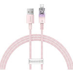 Изображение Кабель Baseus CATS010004 Explorer Temperature Control Fast Charging USB-A/Lightning 1м, 2.4A, Pink Фото Кабель Baseus CATS010004 Explorer Temperature Control Fast Charging USB-A/Lightning 1м, 2.4A, Pink