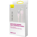 Изображение Кабель Baseus CATS010004 Explorer Temperature Control Fast Charging USB-A/Lightning 1м, 2.4A, Pink #1 Фото Кабель Baseus CATS010004 Explorer Temperature Control Fast Charging USB-A/Lightning 1м, 2.4A, Pink #1