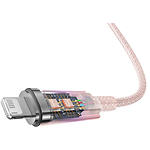 Изображение Кабель Baseus CATS010004 Explorer Temperature Control Fast Charging USB-A/Lightning 1м, 2.4A, Pink #4 Фото Кабель Baseus CATS010004 Explorer Temperature Control Fast Charging USB-A/Lightning 1м, 2.4A, Pink #4