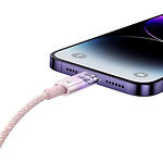 Изображение Кабель Baseus CATS010004 Explorer Temperature Control Fast Charging USB-A/Lightning 1м, 2.4A, Pink #6 Фото Кабель Baseus CATS010004 Explorer Temperature Control Fast Charging USB-A/Lightning 1м, 2.4A, Pink #6