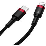 Изображение Кабель Baseus CATLKLF-91 Cafule Type-C/Lightning, 1м, Red+Black, 20W #5 Фото Кабель Baseus CATLKLF-91 Cafule Type-C/Lightning, 1м, Red+Black, 20W #5