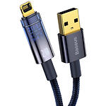 Изображение Кабель Baseus CATS000403 Explorer Auto PowerOff Fast Charging Data Cable USB/Lightning,1м, Blue,2.4А #4 Фото Кабель Baseus CATS000403 Explorer Auto PowerOff Fast Charging Data Cable USB/Lightning,1м, Blue,2.4А #4