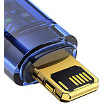 Изображение Кабель Baseus CATS000403 Explorer Auto PowerOff Fast Charging Data Cable USB/Lightning,1м, Blue,2.4А #5 Фото Кабель Baseus CATS000403 Explorer Auto PowerOff Fast Charging Data Cable USB/Lightning,1м, Blue,2.4А #5