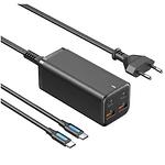 Сетевое ЗУ Vention (FBSBG-EU) 2*USB-A + 2*USB-C, GaN, PD 100W, QC, Black - фото