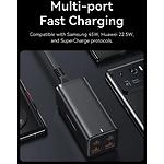 Фото Сетевое ЗУ Vention (FBSBG-EU) 2*USB-A + 2*USB-C, GaN, PD 100W, QC, Black #6