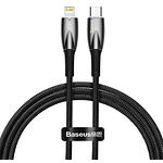 Кабель Baseus CADH000101 Glimmer Fast Charg Data Cable Type-C/Lightning, 2м, Black, 20W - фото