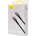 Фото Кабель Baseus CADH000101 Glimmer Fast Charg Data Cable Type-C/Lightning, 2м, Black, 20W #1