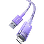 Изображение Кабель Baseus CATS010005 Explorer Temperature Control Fast Charging USB-A/Lightning 1м, 2.4A, Purple #5 Фото Кабель Baseus CATS010005 Explorer Temperature Control Fast Charging USB-A/Lightning 1м, 2.4A, Purple #5